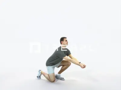 Romance 03C Volleyball Digging Sports Man Low-poly 3D model