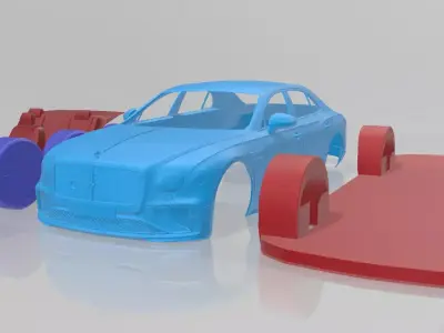 Bentley Flying Spur Speed 2025 - Separate Parts STL Model 3D print model