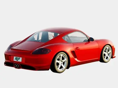 RUF 3400K 2011 Based on Porsche Cayman Type 987 Low-poly 3D model