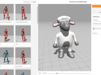 High-Quality 3D Cute Sheep - Animated for Games Low-poly 3D model