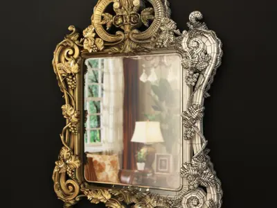 18th century Regence period giltwood mirror  3D model