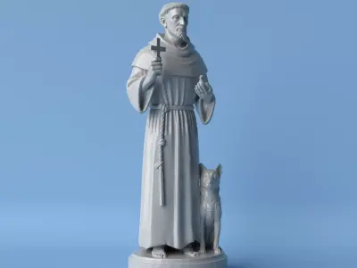 Saint Francis  The Humble Guardian Bust 3D print model