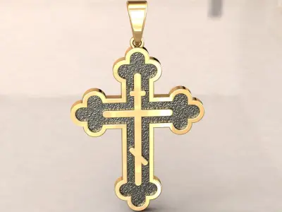 Orthodox Cross Pendant 3D print model