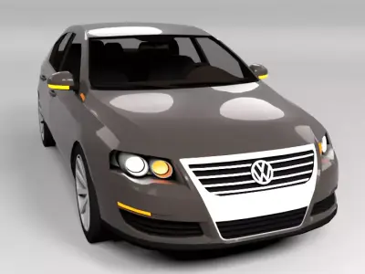 VW VOLSWAGEN PASSAT B6 LOWPOLY Low-poly 3D model