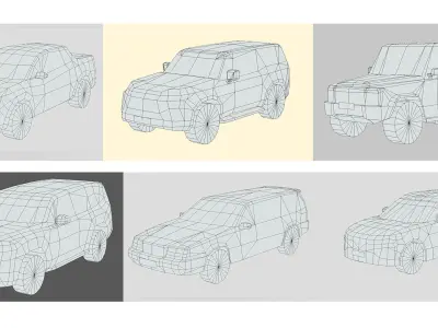 Low-Poly Car Pack 014 - Elegant Estates