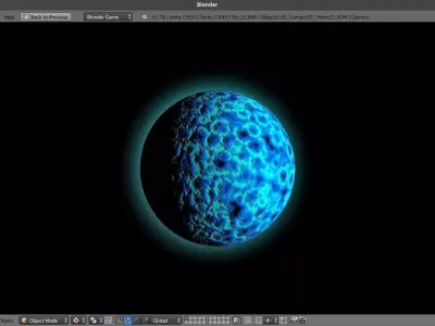 Star Blue Planet - Blender Game Engine 3D model