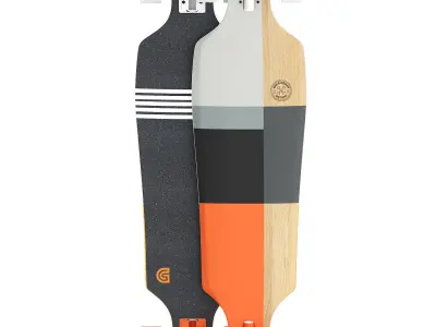 gold coast pressure longboard 3D model