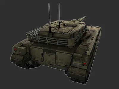 Merkava 1 Low-poly 3D model