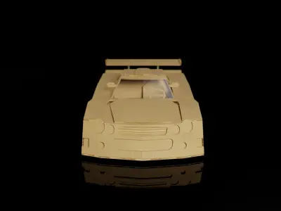 Mercedes-Benz CLK GTR cardboard car 3D model