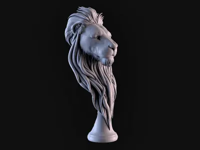 Lion Head 3D print model