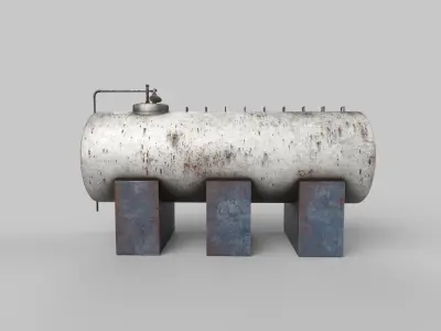 oil tank  Low-poly 3D model