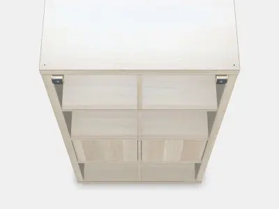 KALLAX Shelving unit with doors 5 3D model