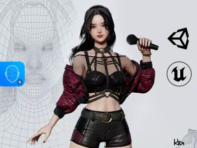 K-POP SERIES Sun - Game Ready Low-poly 3D model