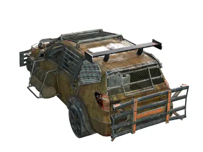 Doomsday SUV Low-poly 3D model