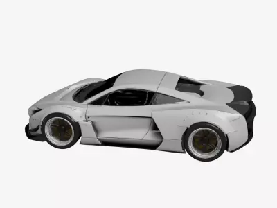 Drift Kit Super Car Widebody Modified Racing Sports Car 3D model