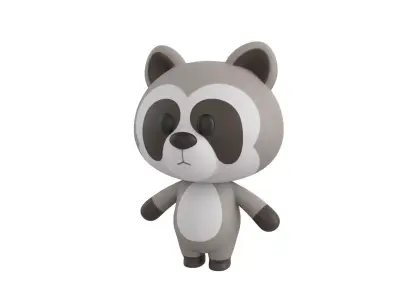 Character017 Raccoon 3D model