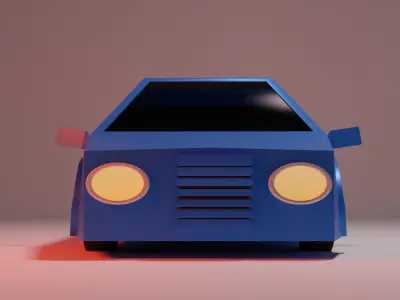 Sports Car Low Poly   Low-poly 3D model