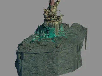 Stone Town Magic Cave - Stone Sculpture 02 3D model