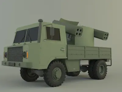 Truck rocket launcher 3D model