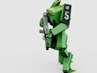 BATTLE DROID X-2000  Rigged for Unreal Engine - Unity - MIXAMO 3D model