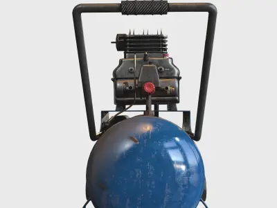 Air Compressor Low-poly 3D model