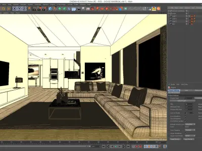 Corona - C4D Scene files - House Warrigal Interior 3D Model 3D model