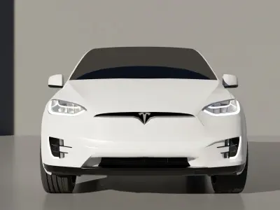 Car Rigged - Tesla Model X Low-poly 3D model