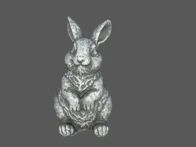 WHITE RABBIT Low-poly 3D model