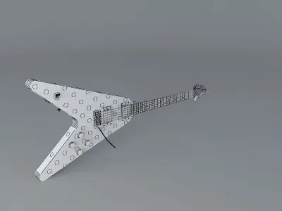 A Jackson Randy Rhoads V guitar Free 3D model