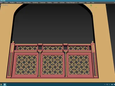 Balcony Railing 01 3D model