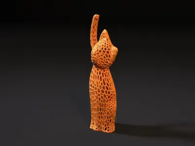 Cat Voronoi 3D print model