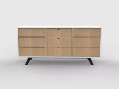 TV bench 02 3D model