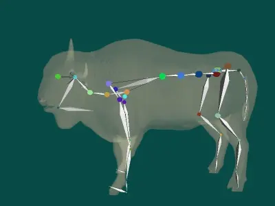 European Bison Male 3D model