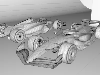 F1 Ferrari SF-25 2025 Low-poly 3D model