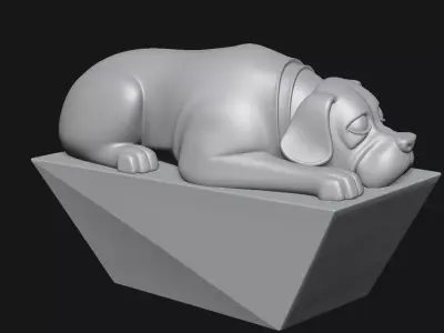 Dog Art Sculpture 3D print model