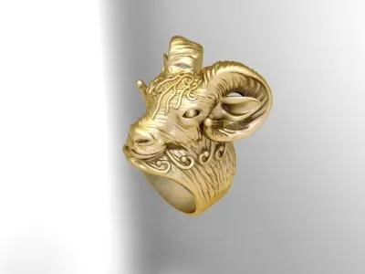 Rings Goat  3D print model