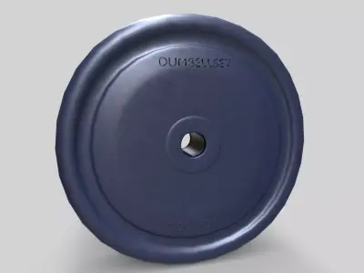 Dumbbell Z olympic weightlifting plate 3D model