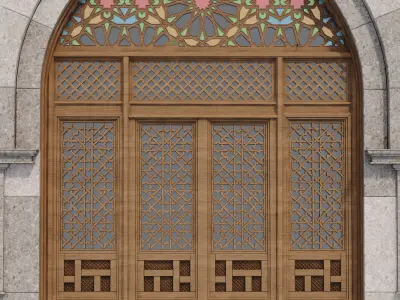 Arabic turkish islamic architectural element set 503 3D model