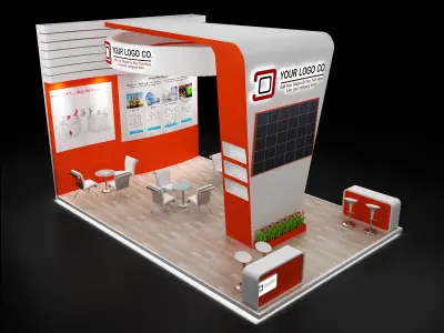 Booth Exhibition Stand a635 3D model