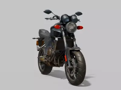 Motorbike Low-poly 3D model