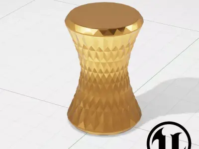 Marcel Wanders Stone Stool UE4 Low-poly 3D model