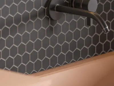 bath set 1 modern bathroom design 3D model