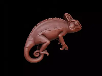 Chameleon Animal Sculpture 3D print model purchase