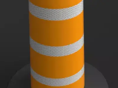 Big Construction Cone Free low-poly 3D model