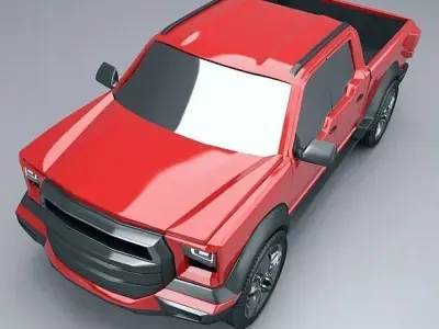 Pickup truck concept restyled 3D model