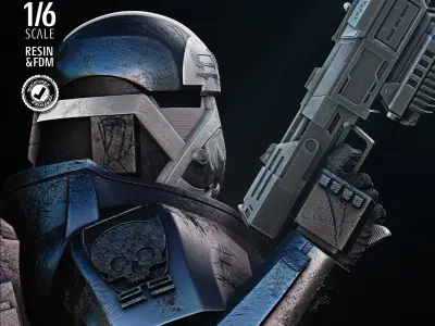 STAR WARS Wrecker Sculpture Tested for 3D Printing 3D print model