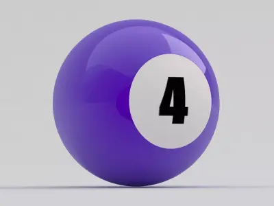 Pool Snooker Ball 4 3D model