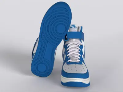  Nike Air Force 1 Mid 07 Military Blue DX3721-100 Low-poly 3D model