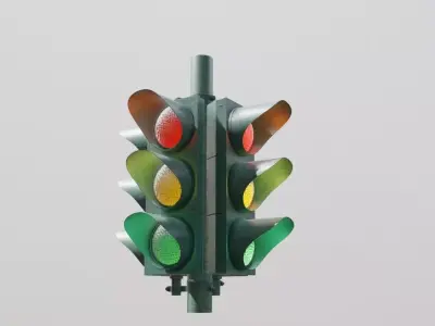 Traffic Lights Low-poly 3D model