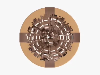 Wrapped Christmas gift 09 3D model